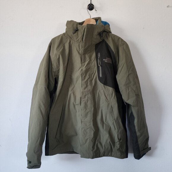North Face Jacket Mens Small Triclimate Green Style 840 Fleece Lined Windbreaker - Picture 1 of 8